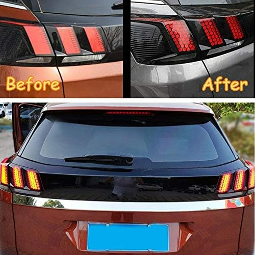 Universal Car Rear Tail Light Lamp Stickers Honeycomb - Medaid International