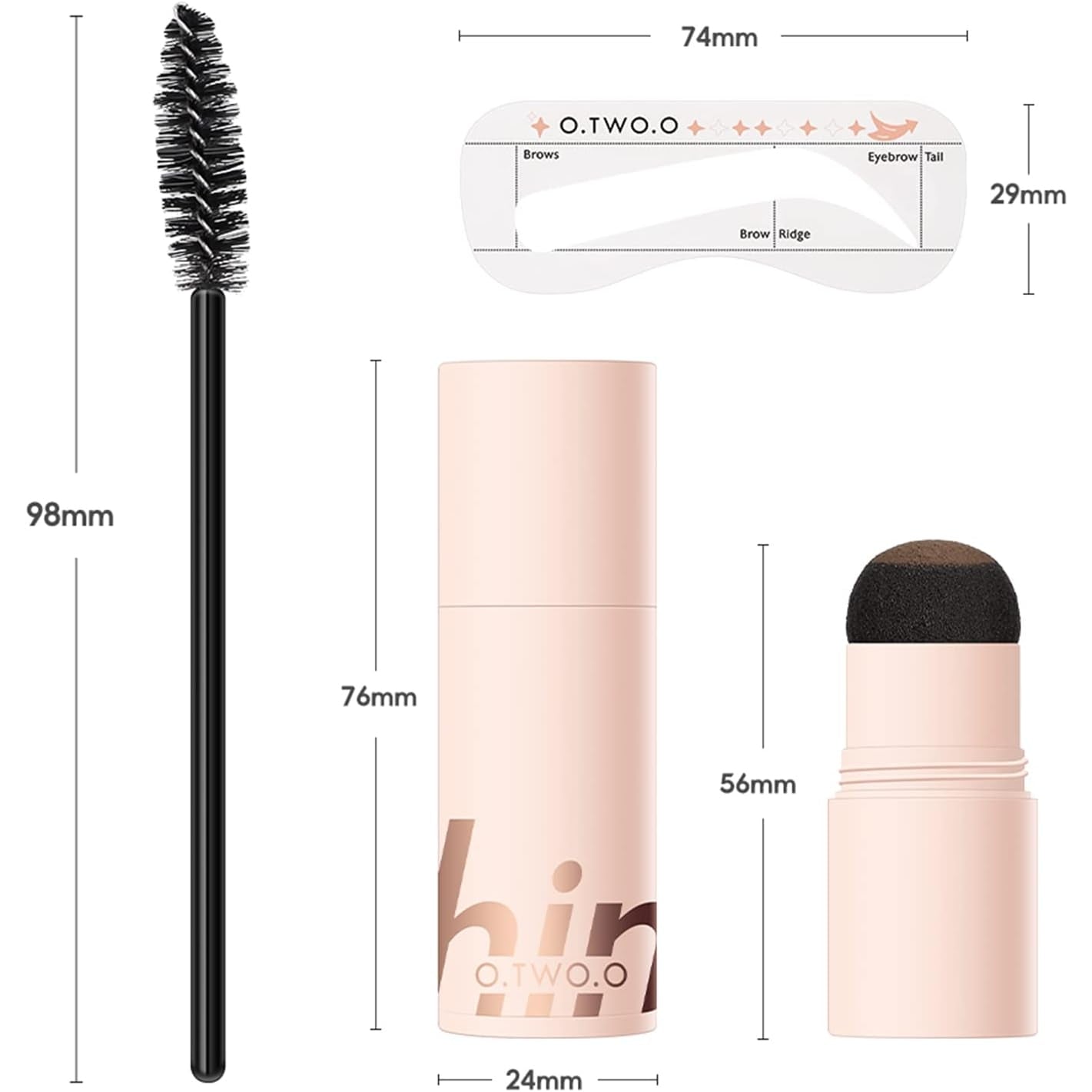 POSICHE Eyebrow Pencil Sponge Eyebrow Stamp Stencil Kit Eye Brow, Eyebrow Color Retention Air Cushion Eyebrow Powder Waterproof Anti-Sweat Natural Quick-Drying Makeup Eyebrow Cream (light brown) - Medaid International
