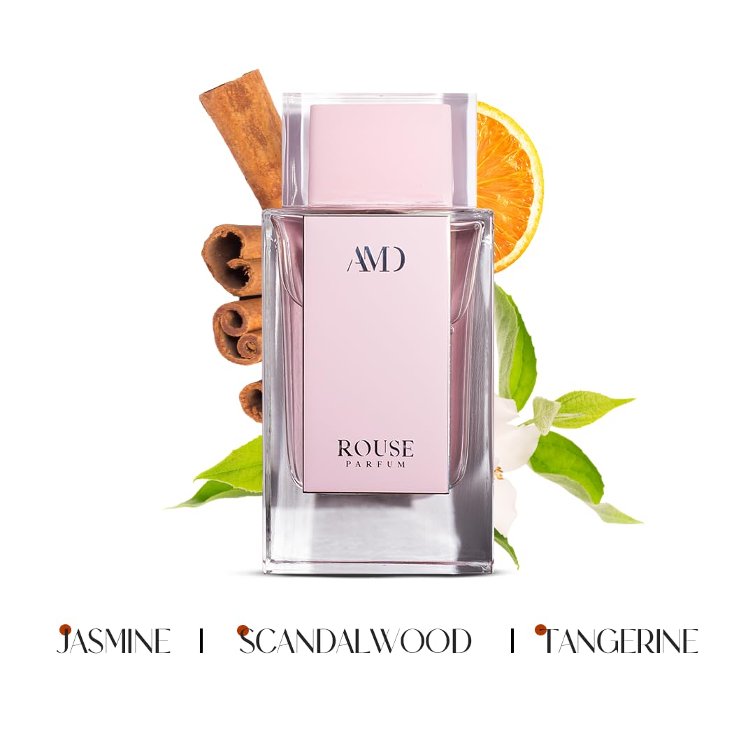 AMD Perfumes Pink Rouse Perfume for Women - Gift for Womens - Long Lasting Women's Fragrances With Blend of Rose & Jasmine Eau de Parfum EDP 100ml - Medaid International