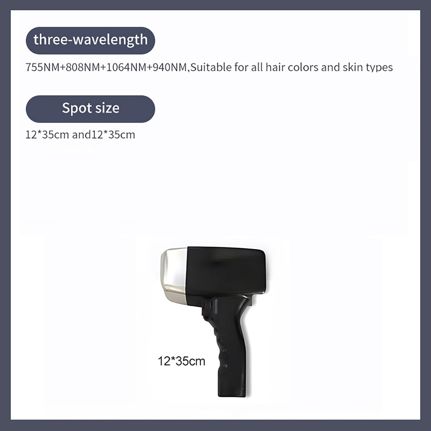 FXNFXLA Hair Removal Device, 755nm 808nm 1064nm Diode Laser Hair Removal Laser Device, Hair Removal for Women and Men - Medaid International