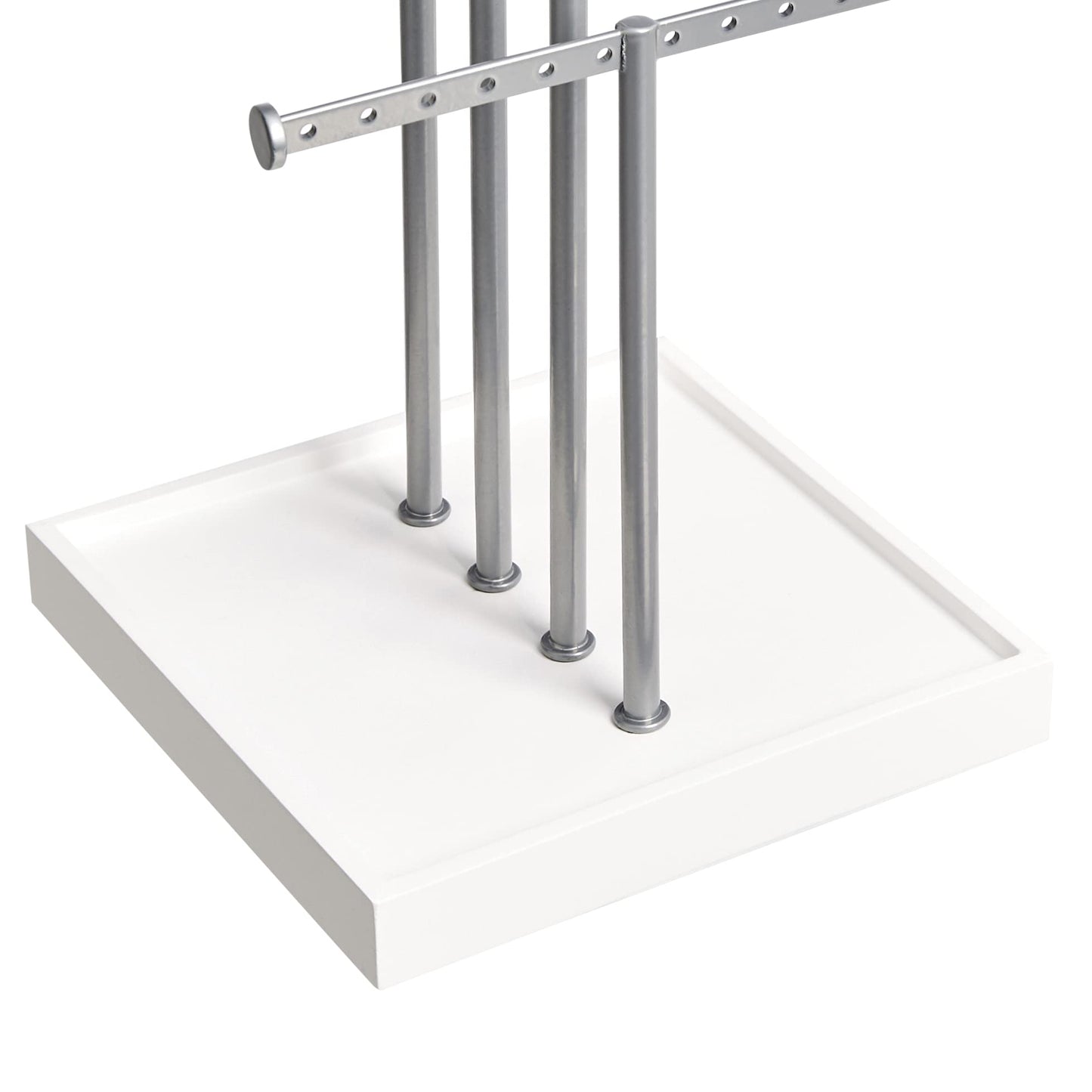 Amazon Basics Four-Tier Jewelry Tree Stand - White/Nickel - Medaid International