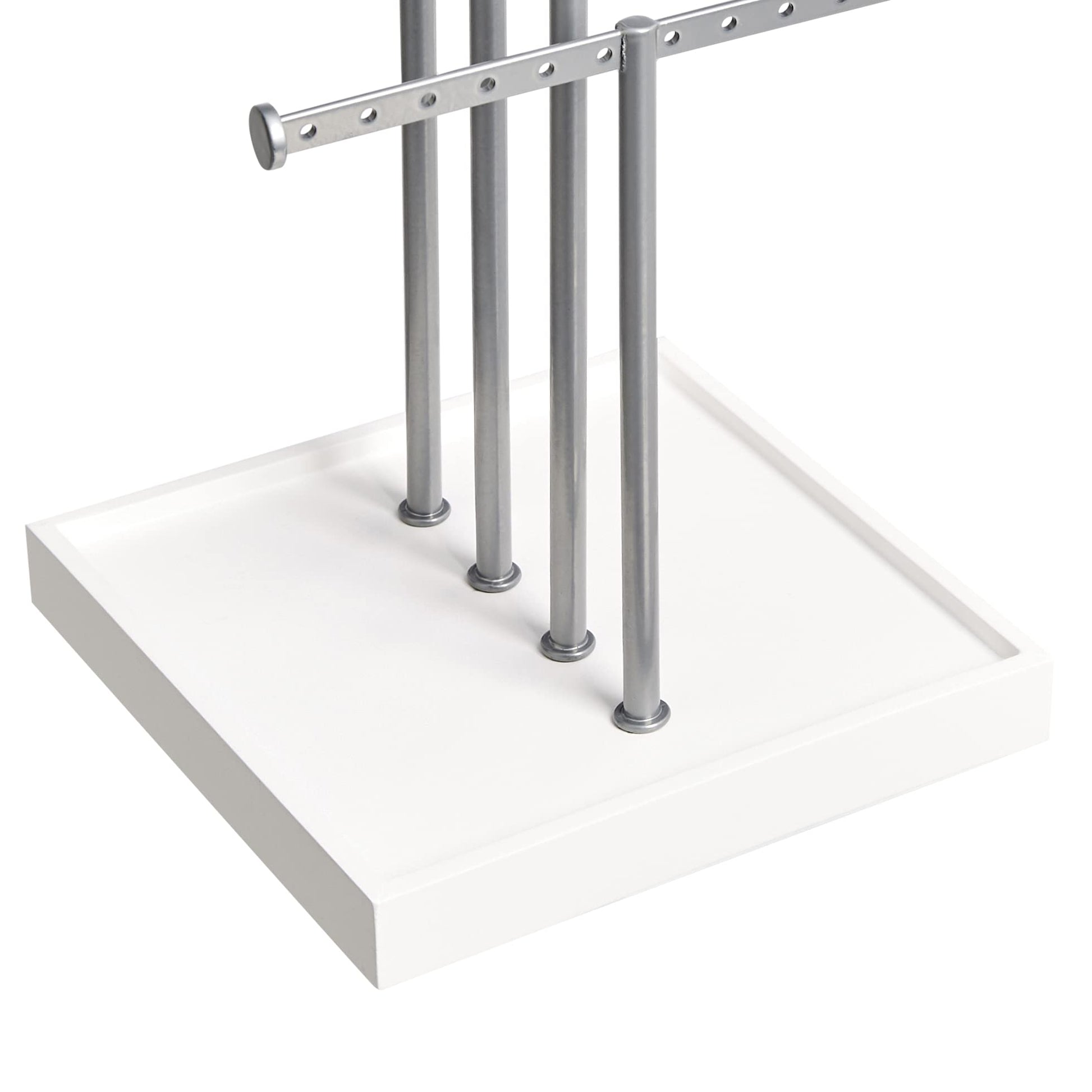 Amazon Basics Four-Tier Jewelry Tree Stand - White/Nickel - Medaid International