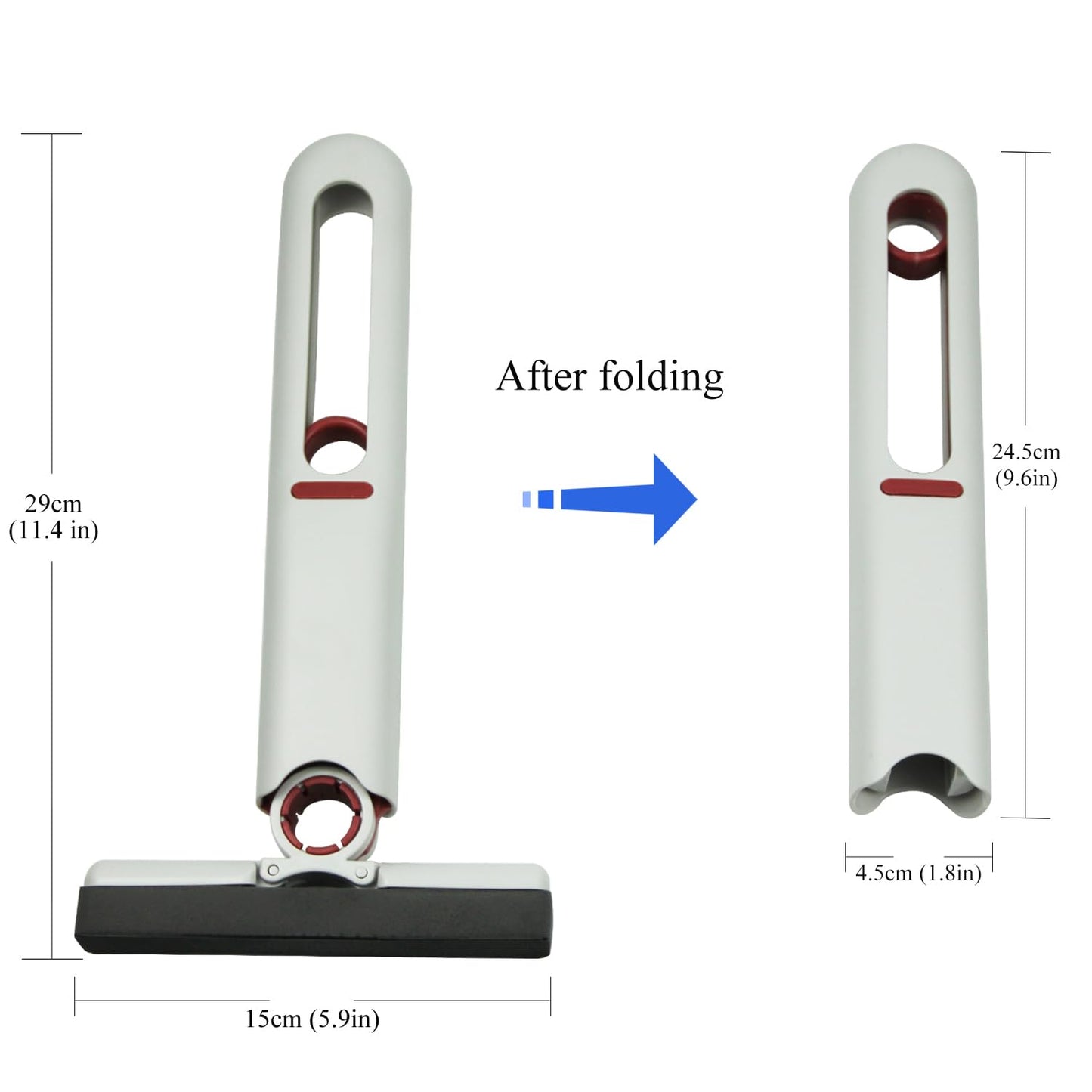 Protable Mini Mop Sponge Mop - Self Squeeze Mini Mop Small Mop Suitable for Kitchen, Bathroom, Living Room, Dorm, Car and Glass (1 Sponge Head + 1 Squeeze Handle) - Medaid International