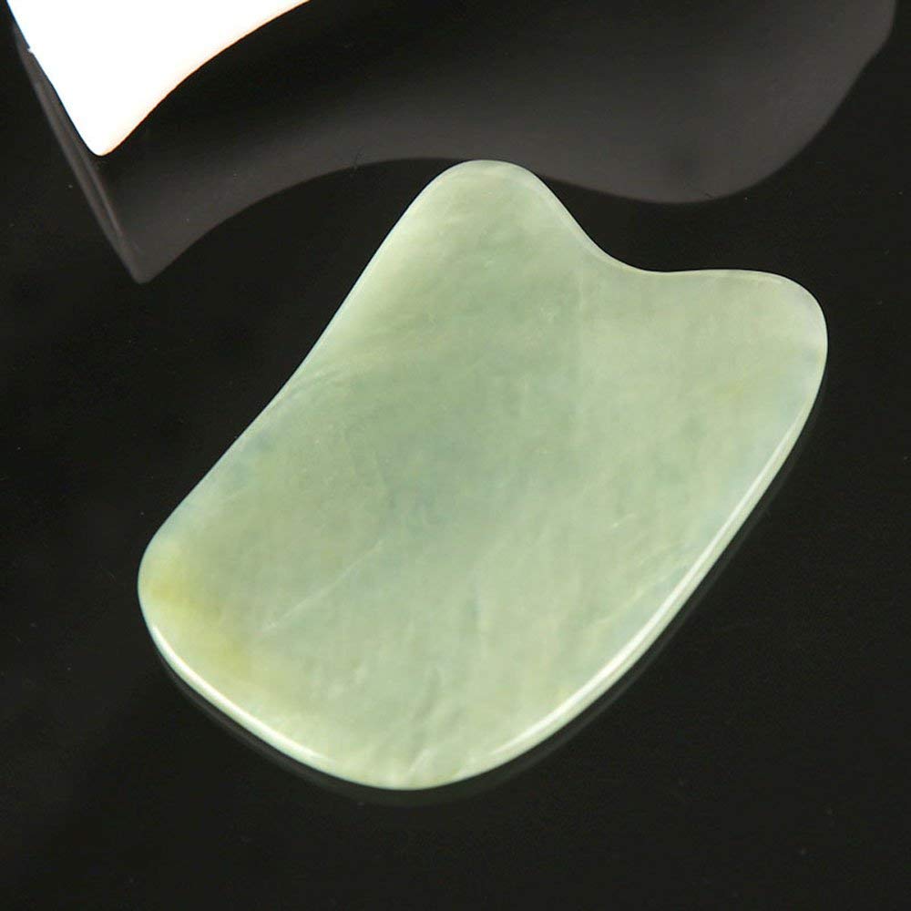 LEOSENSE Jade Gua Sha Scraping Massage Tool, Premium Nepherite Jade Stone, Hand Made Great Guasha Tool for ASTYM,Myofascial Release | Helps Reduce Muscles Soreness, Pain Relief | Smooth Thin Edge - Medaid International