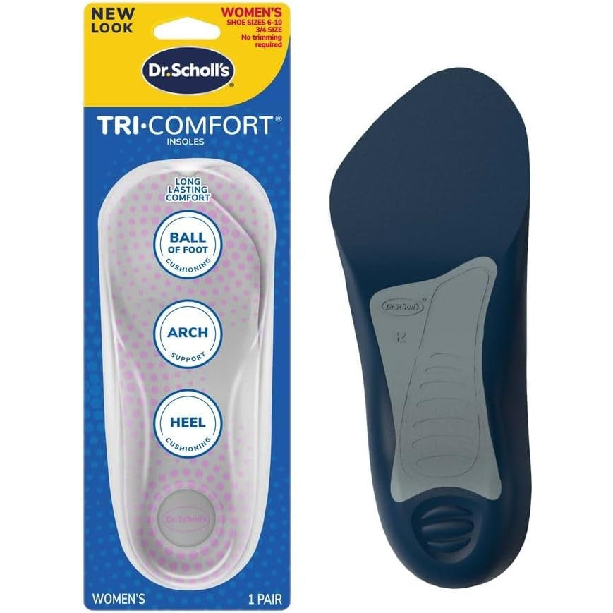 Dr. Scholl's Tri-Comfort Insoles - for Heel, Arch Support and Ball of Foot with Targeted Cushioning (for Women's 6-10) - Medaid International