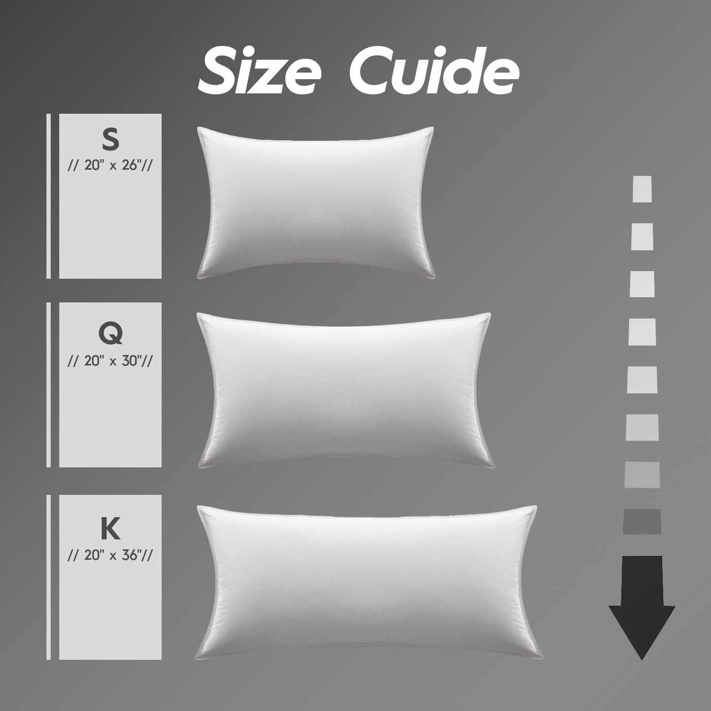 Globon Ultra Soft Down Pillow King Size Set of 2, All Down Filled Bed Pillow for Sleeping, 100% Cotton Shell 500 Thread Count, Soft Hotel Collection Down Feather Pillow 20" x 36" - Medaid International