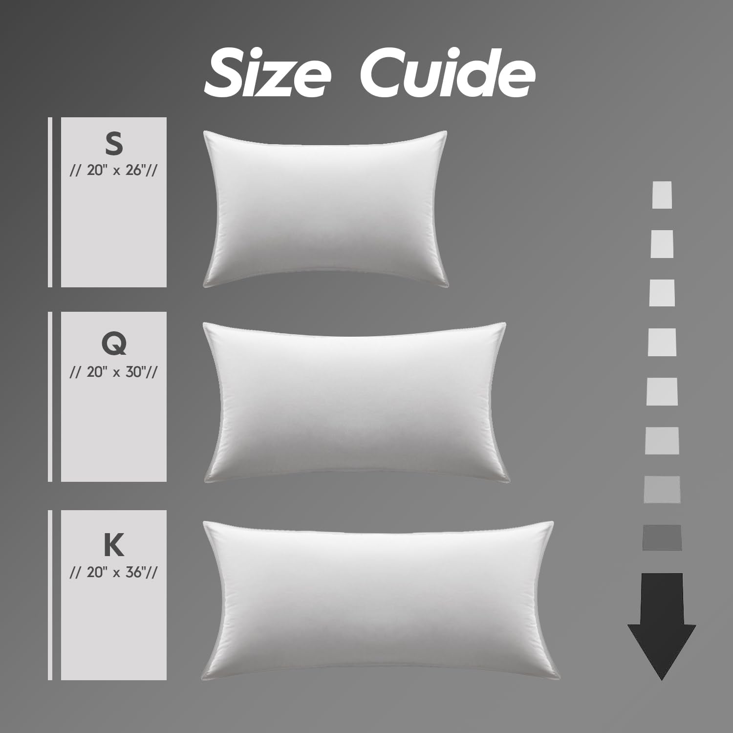 Globon Ultra Soft Down Pillow King Size Set of 2, All Down Filled Bed Pillow for Sleeping, 100% Cotton Shell 500 Thread Count, Soft Hotel Collection Down Feather Pillow 20" x 36" - Medaid International