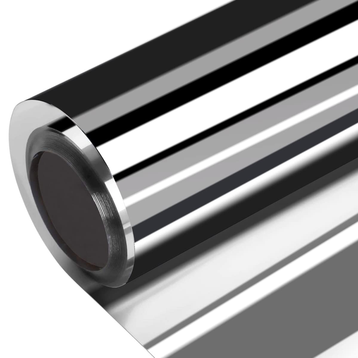 One Way Window Film Privacy Tint Heat Control Door Glass Coverings Anti UV Reflective Sun Blocking Static Self Cling Tinting,No Glue Window Mirror Film for Home Office Black-Silver 23.6 x 78.7 Inch - Medaid International