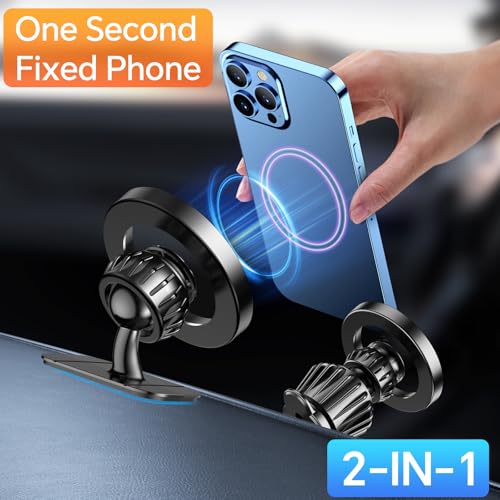 Kaistyle for Magsafe Car Mount【20 Strong Magnets】Magnetic Phone Holder for Car Phone Holder Mount Dash Mounted Holders Cell Phone Holders for Your Car Accessories for Women Men for iPhone 17 16 15 14 - Medaid International