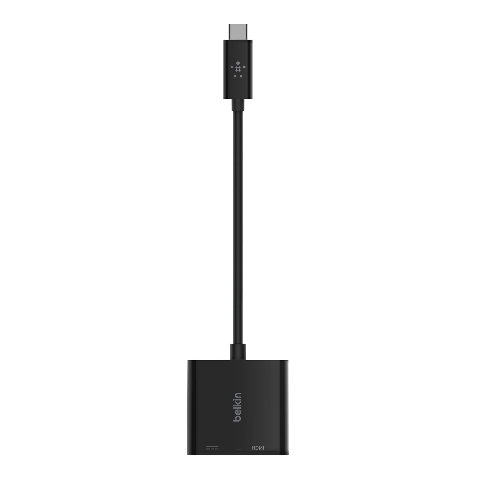 Belkin USB C to HDMI Adapter + USBC Charging Port to Charge While You Display, Supports 4K UHD Video, Passthrough Power up to 60W for Connected Devices, Compatible with MacBook, iPad, Windows - Medaid International