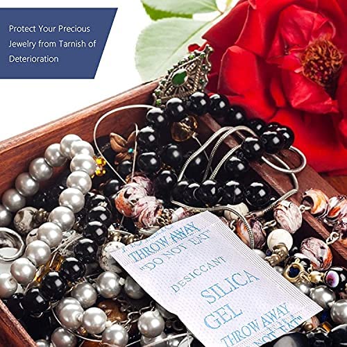 55 Pcs 5 Gram Silica Gel Packs, Transparent Desiccant, Desiccant Packets for Storage, Moisture Packs for Spices Jewelry Shoes Boxes Electronics Storage - Medaid International