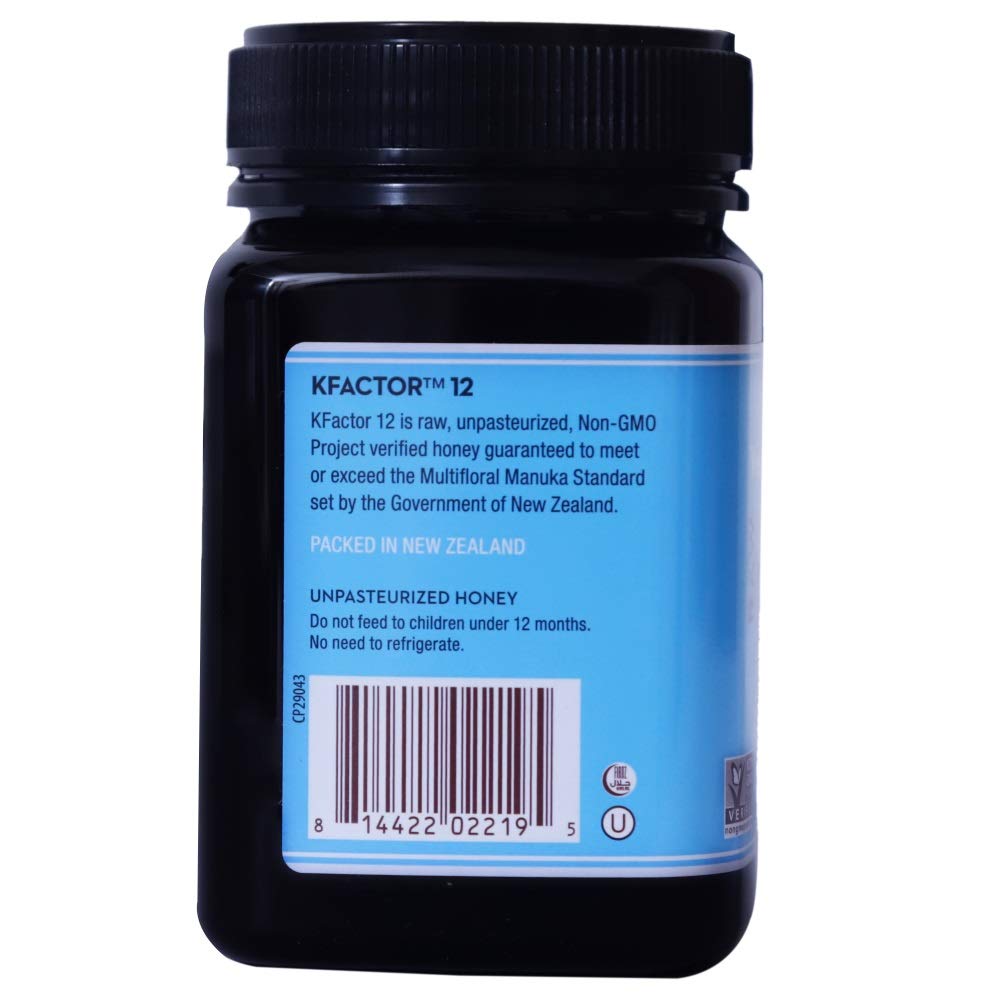 Wedderspoon Raw Premium Manuka Honey, KFactor 12, 17.6 Oz (500g), Unpasteurized, Genuine New Zealand Honey, Non-GMO Superfood, Traceable from Our Hives to Your Home - Medaid International