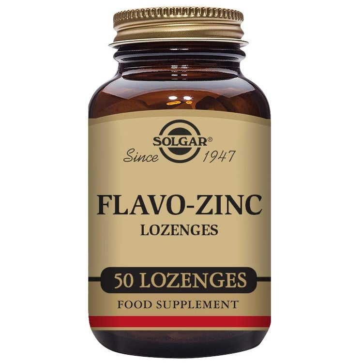 Solgar Flavo-Zinc Lozenge, 50 Count - Great-Tasting Lemon Lime Flavor - Antioxidant, Immune System Health - Highly Absorbable, Dissolves Quickly - Vegan, Gluten Free, Dairy Free, Kosher - 50 Servings - Medaid International