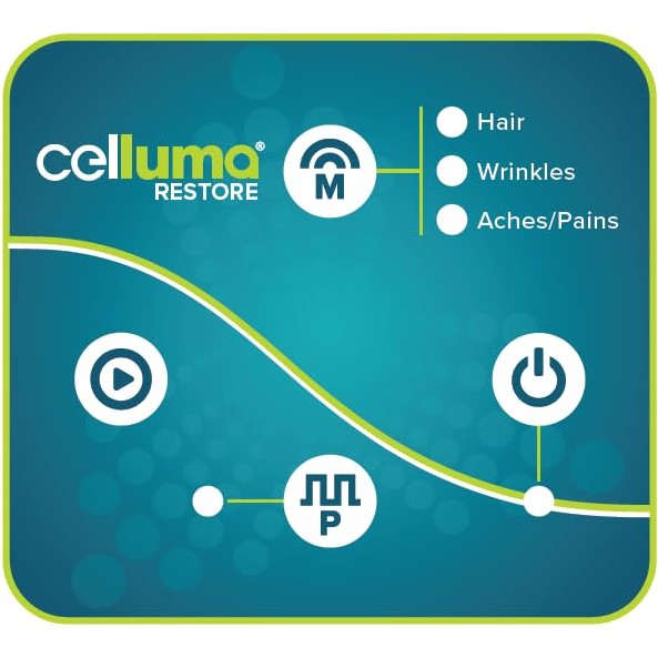 Celluma Restore S2 with Rechargeable Battery Option | The Ultimate Red Light Therapy Device with FDA-Cleared Hair Regrowth, Anti-Wrinkles, and Pain Relief Settings - Medaid International