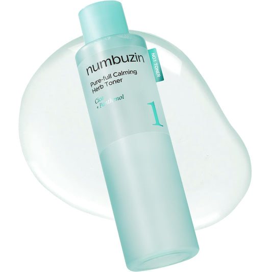 numbuzin No.1 Toner | Pure-Full Calming Herb Toner | Breakouts, Redness, Excess Oil Control | Centella Asiatica, Heartleaf, Licorice Root | Acne-Prone, Sensitive Skin | 10.14 fl. oz. - Medaid International