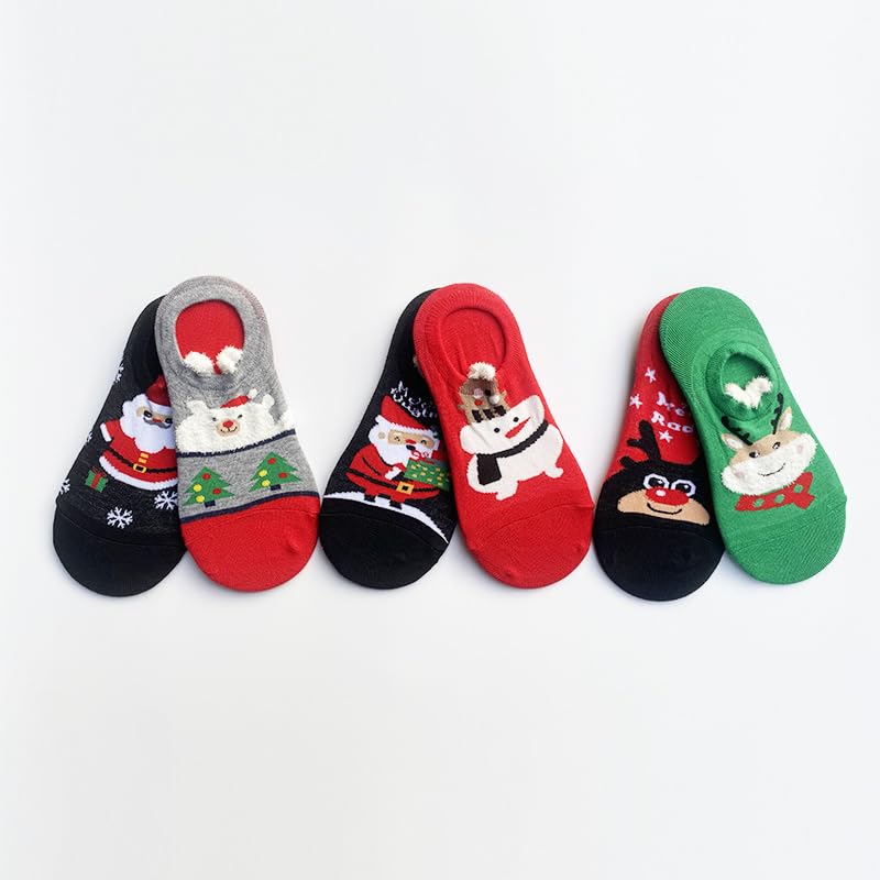 6 Pairs Cute Cartoon Christmas Socks for All Season Good Choice for Christmas Gifts and Decorations - Medaid International