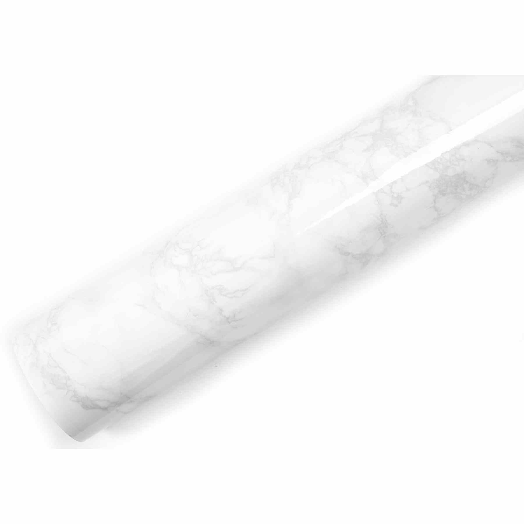 ROSEROSA Peel and Stick Faux Glossy Marble Self-Adhesive Wallpaper Door Wrap Countertop Moulding Trim PGS408 - Medaid International