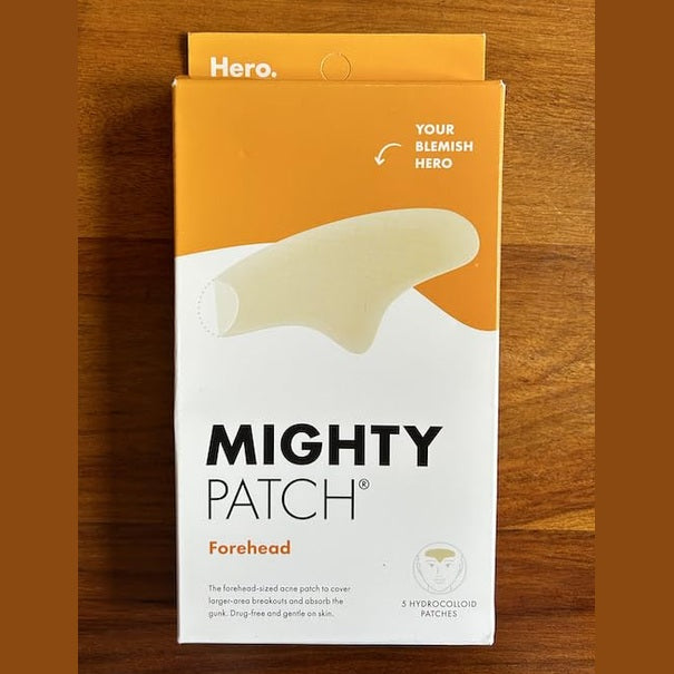 Hero Cosmetics Mighty Patch™ Forehead Patch - Hydrocolloid Acne Pimple Patch, Contoured to Cover Larger Area of Zits and Blemishes - Drug-Free and Suitable for Sensitive Skin (5 Count) - Medaid International