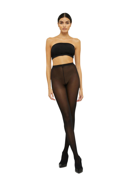 Wolford Velvet de Luxe 50 Denier Sheer Tights Pantyhose Hosiery for Women Luxurious Soft Elegant Legwear for Everyday Wear| Color Black |Medium - Medaid International