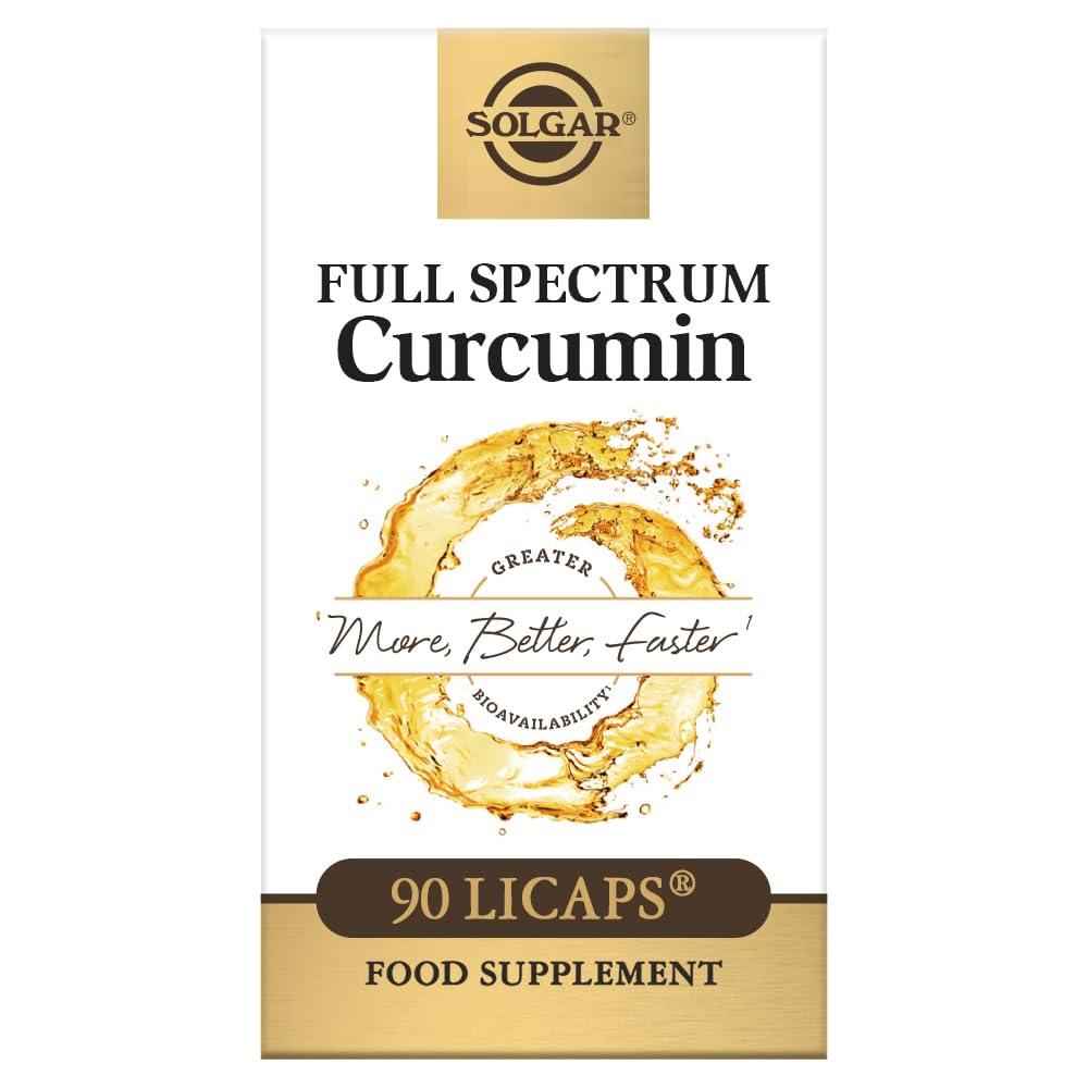 Solgar Full Spectrum Curcumin - 90 LiCaps - Superior Absorption - Brain, Joint & Immune Health - Non-GMO, Vegan, Gluten Free, Dairy Free - 90 Servings - Medaid International