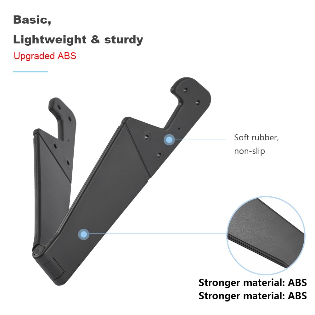 3 Pack Portable Cell Phone Stand for Desk, 【Upgraded Material】 Universal Pocket-Sized Foldable Small Mobile Phone Holder, V Smartphone Kickstand Mount Compatible with iPhone IPads Kindle Android-Black - Medaid International