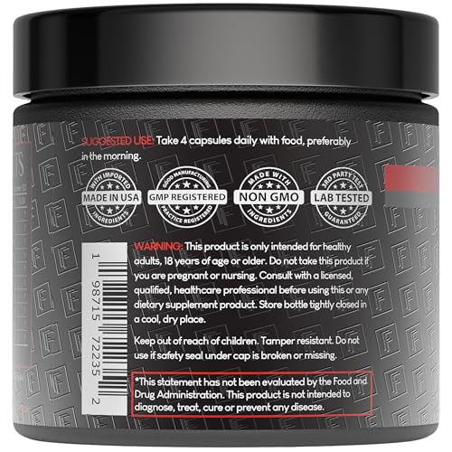 Formulation Factory Heart of Steel: 10-in-1 Metabolic Maximizer Nitric Oxide Supplement, Blood Pressure Support, L Arginine, L Citrulline Natural Pre-Workout: Energy Management 120 Count - Medaid International