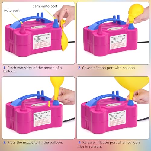 IDAODAN Electric Balloon Pump, Portable Electric Balloon
