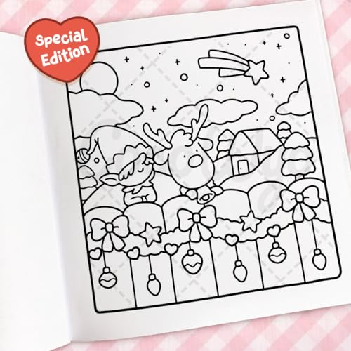 Cozy Christmas: Coloring Book for Adults and Kids (Cozy Spaces Coloring) - Medaid International