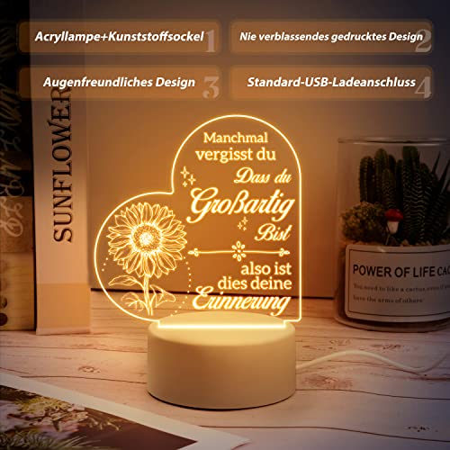 Vetbuosa - Engraved Inspirational Night Lights for Women and Friends