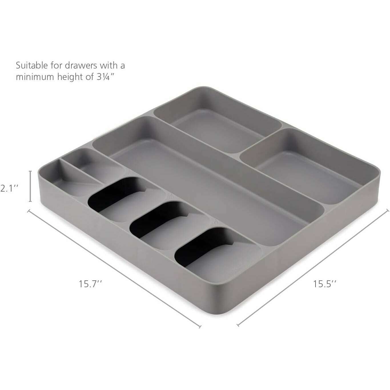 DrawerStore‚Ñ¢ Grey Cutlery, Utensil & Gadget Organiser - Medaid International