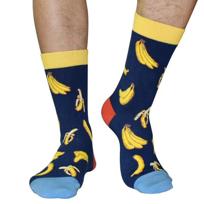 Funny Banana Socks Novelty Holiday Gifts Crazy Banana Fruit Socks for Men Women Teens - Medaid International
