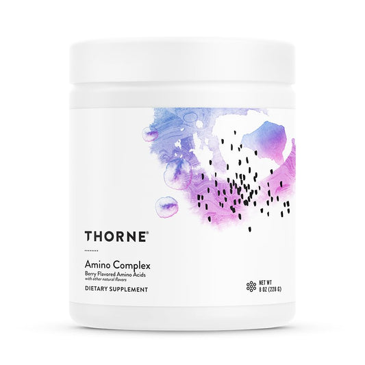 THORNE - Amino Complex - Clinically-Validated EAA and BCAA Powder for Pre or Post-Workout - Promotes Lean Muscle Mass & Energy Production* - NSF Certified for Sport - 30 Servings - 8.0 Oz - Berry - Medaid International