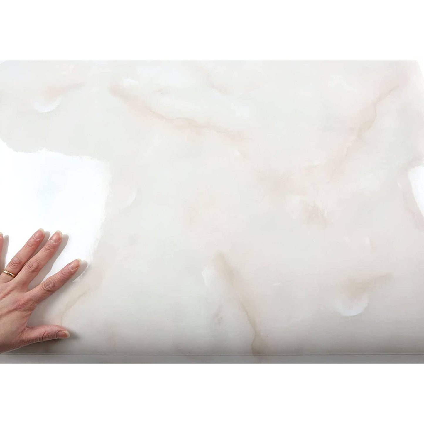 ROSEROSA Peel and Stick Glossy Faux Marble Self-Adhesive Wallpaper Door Wrap Countertop Moulding Trim NI987 - Medaid International