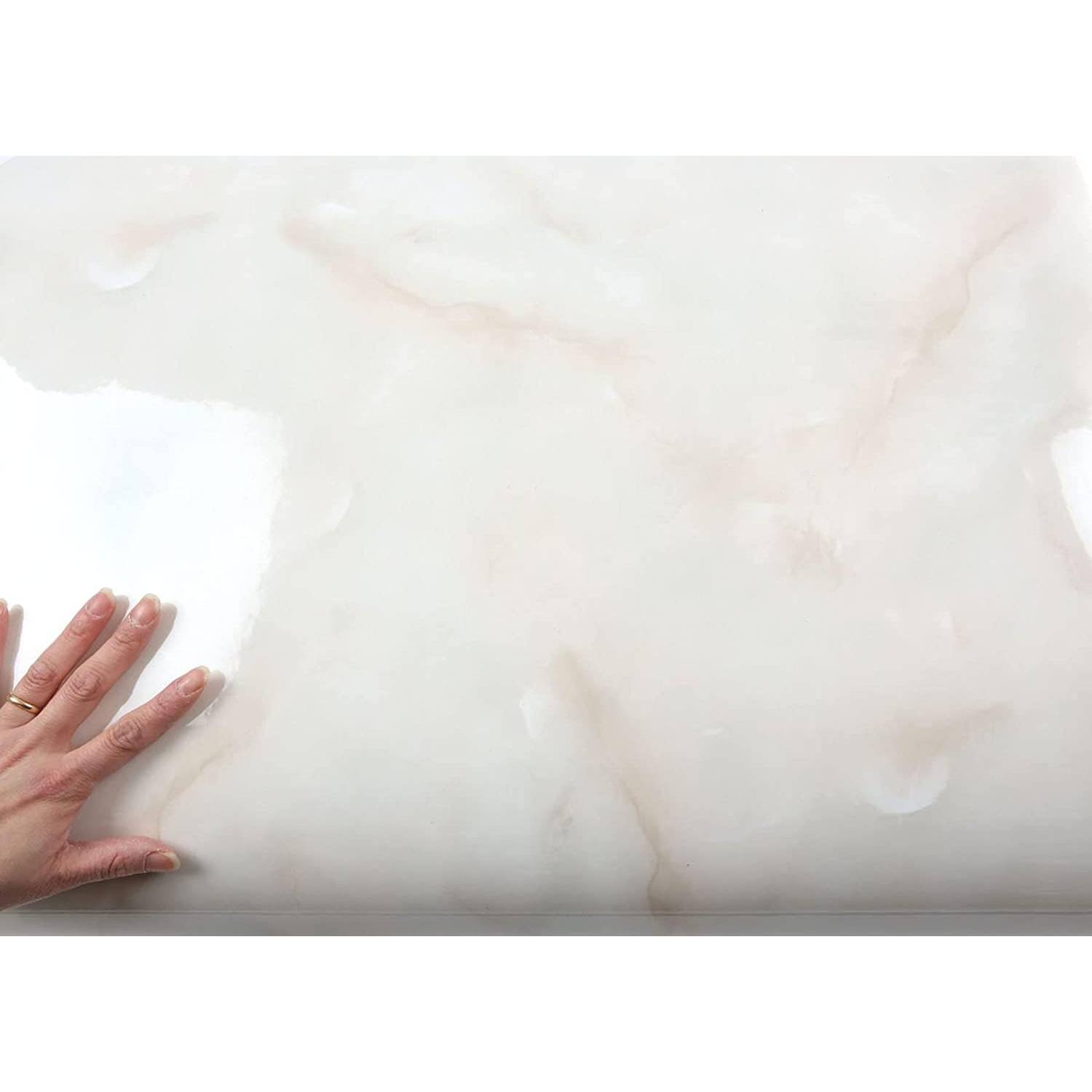 ROSEROSA Peel and Stick Glossy Faux Marble Self-Adhesive Wallpaper Door Wrap Countertop Moulding Trim NI987 - Medaid International