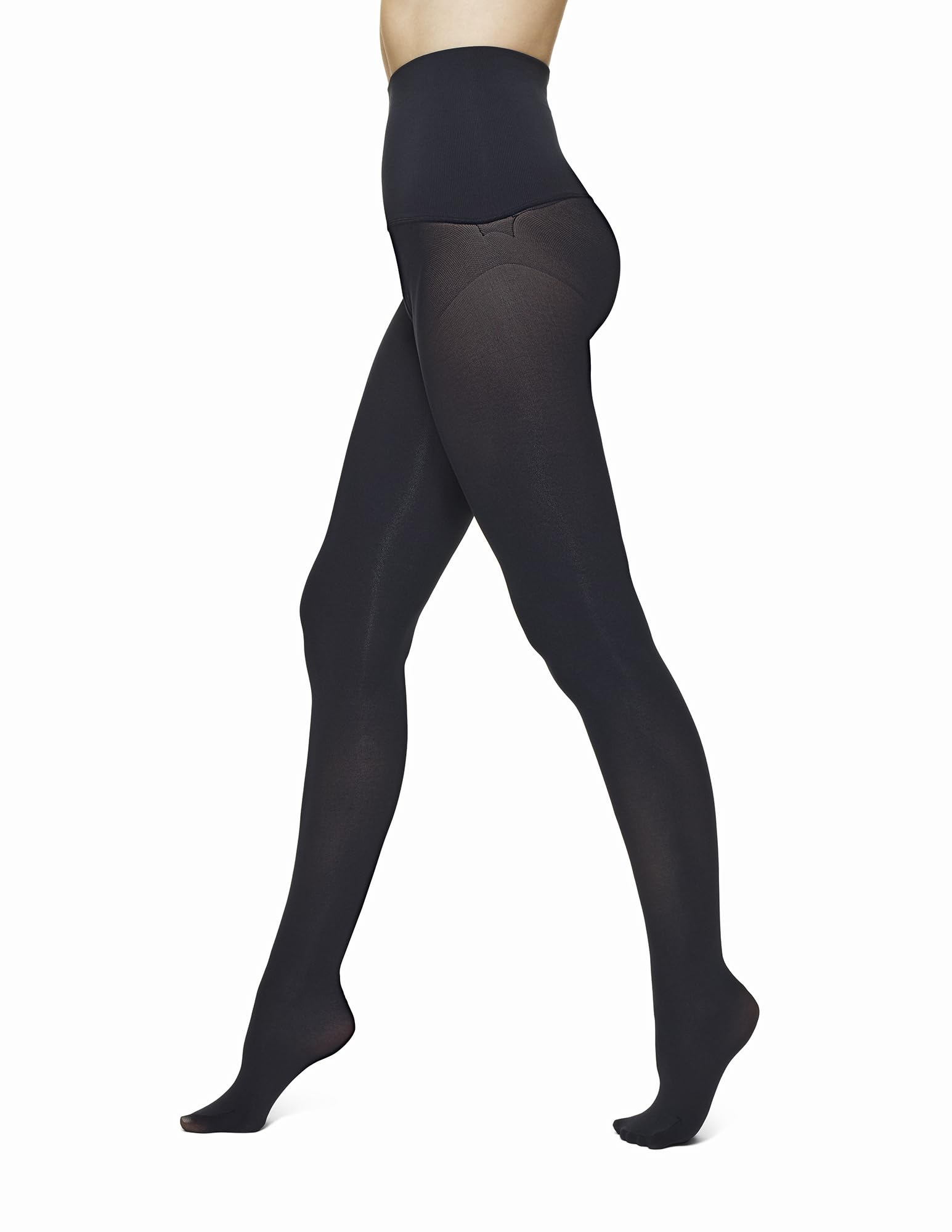 HUE Women's Tights with Yoga Waistband, Black, 3 - Medaid International