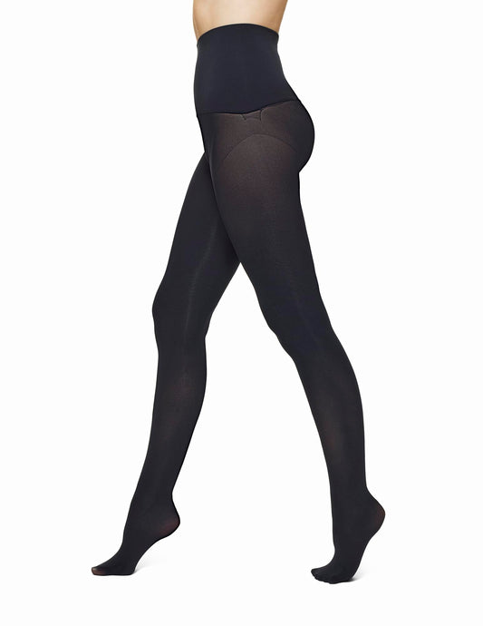 HUE Women's Tights with Yoga Waistband, Black, 3 - Medaid International