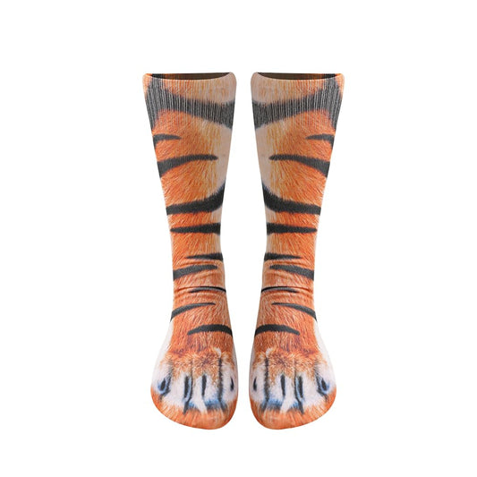 Funny Christmas Gift 3D Animal Paw Socks Tiger Socks Suitable for Adults Men and Women Teenagers Funny White Elephant Gift - Medaid International