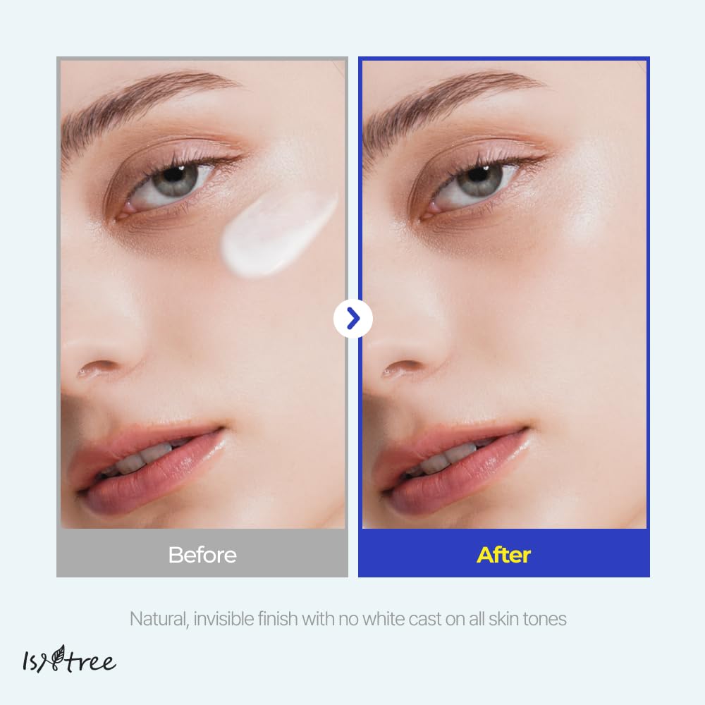 ISNTREE Hyaluronic Acid Natural Suncream 50ml, 1.69 fl oz | SPF 50 | Korean Skincare | Moisturizing | No White Cast | Korean Sunscreen | Broad Spectrum | Mild Formula - Medaid International