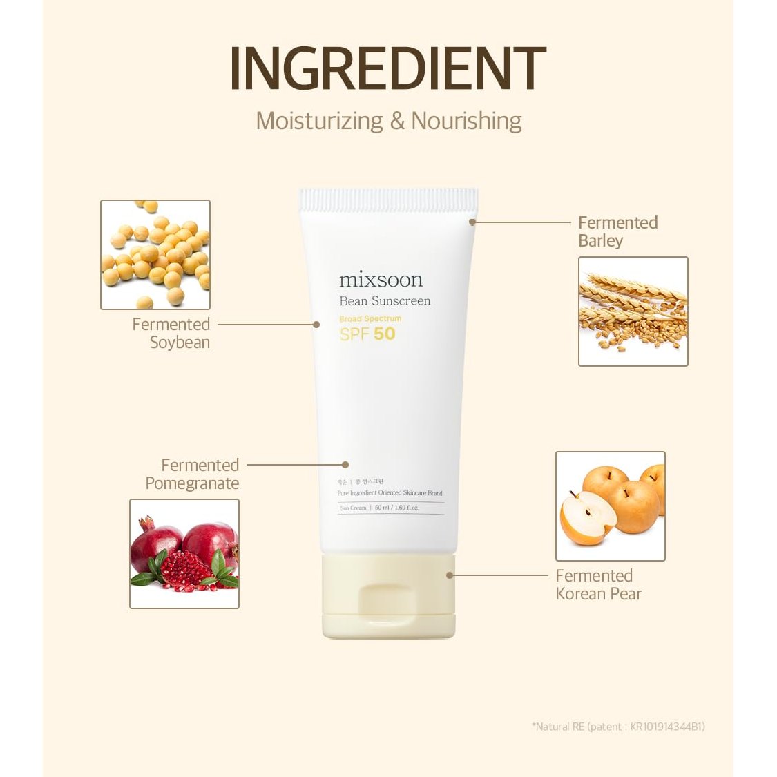 mixsoon Bean Sunscreen-Lightweight Airy Texture SPF 50 Face Sunscreen, No White Cast, Non-Sticky 50ml / 1.69 fl.oz. Korean Glass Skin Care - Medaid International