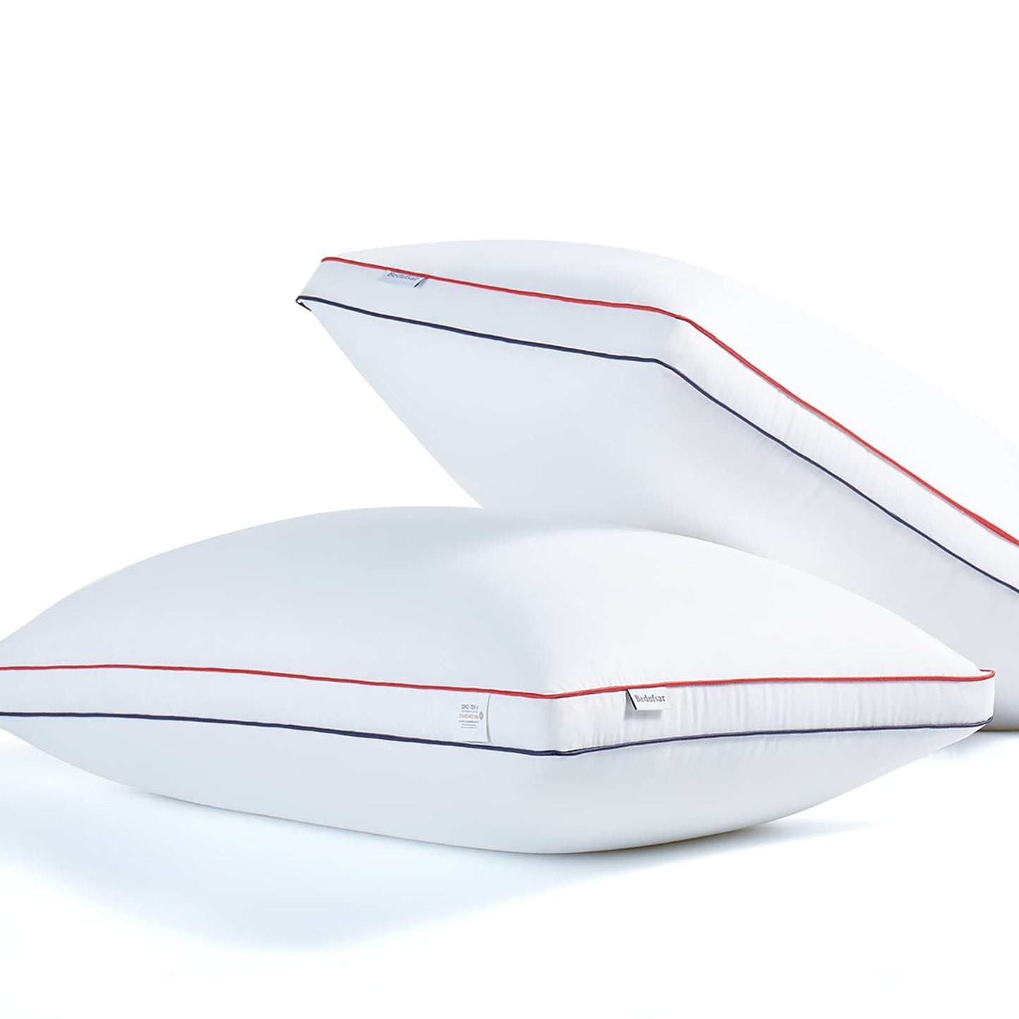 Bedufsar Bed Pillows for Sleeping, Queen Size Pillows Hotel Quality Set of 2, Firm and Supportive Gusseted Pillows for Side and Back Sleepers, Cooling Down Alternative Fluffy Soft Pillow (20x30 in) - Medaid International