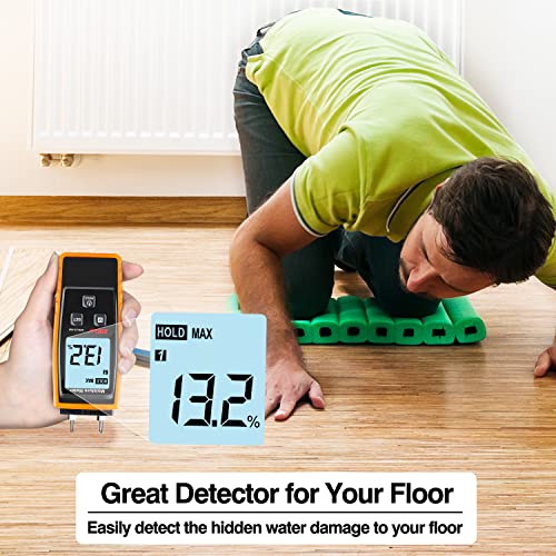 Xrclif - Digital Wood Moisture Meter with Backlight, Accurate Humidity Detection