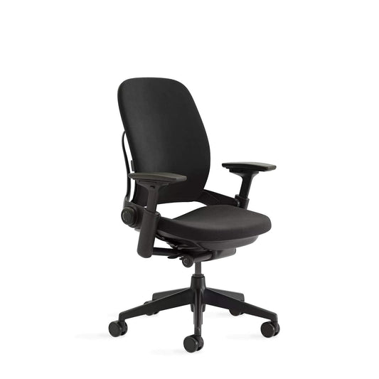 Steelcase Leap Licorice 5S26 Office Chair, 5 Adjustable Levels, Reclining, Lumbar Support, Fine Adjustment, Manufacturer's Assembled Product, 24.0 x 27.0 x 43.7 inches (62.9 x 68.6 x 109.9 cm) - Medaid International