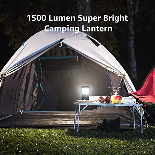 Lepro - 1500lm Super Bright Camping Lantern, 4 Light Modes, IPX4 Waterproof