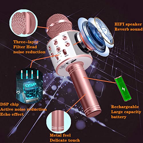 KaraokePro - Wireless Bluetooth Karaoke Microphone, 3 in 1 Portable Mic Speaker