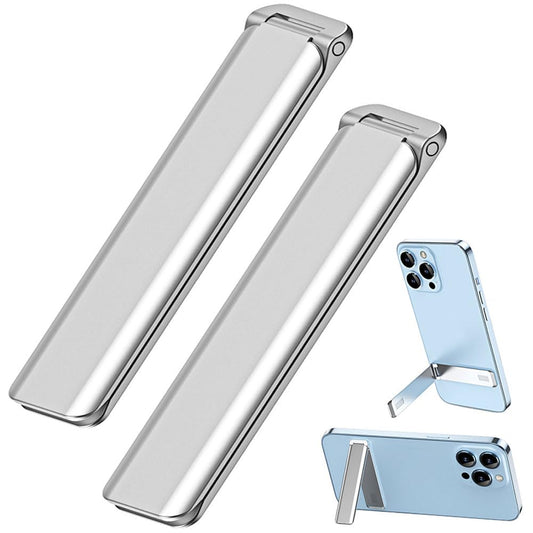 Kinizuxi Cell Phone Kickstand 2Packs, Vertical and Horizontal Aluminum Phone Stand for Desk,Adjustable Phone Holder Stand for Desk Compatible with iPhone,Samsung, iPad, Tablets and More-Silver - Medaid International