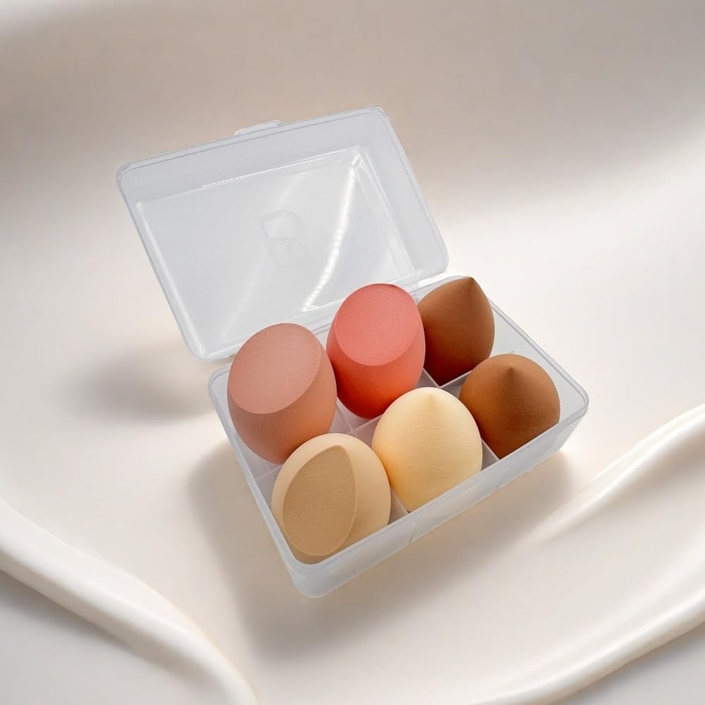 6-Piece Beauty Blender Set | Non-Absorbent Makeup Sponges, Oblique Cut & Water Drop Shapes for Foundation & Cosmetics 21 - Medaid International