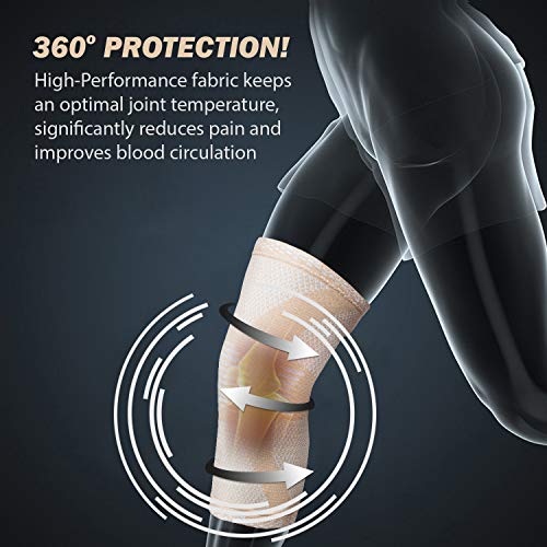 Powerlix - Knee Sleeve for Pain Relief, Support for Running & Sports, Unisex