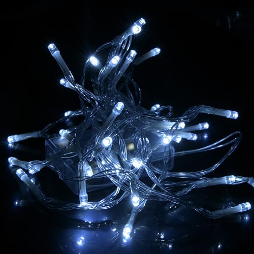 Karlling - Battery Operated Fairy Lights with 8 Flashing Modes, 13 ft Clear Wire