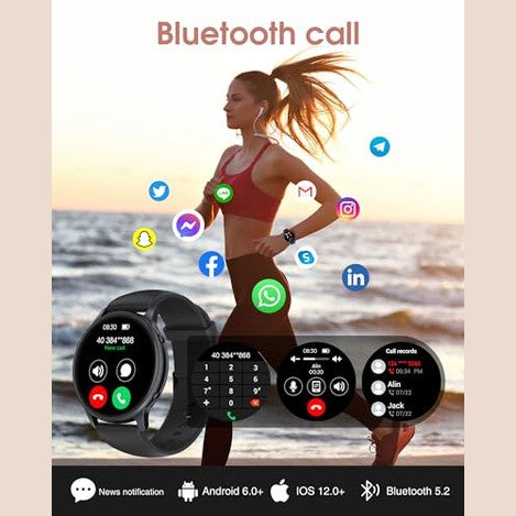 Tuyoma - Smart Watch with 1.32'' Touch Screen, Health Tracking, Call Function
