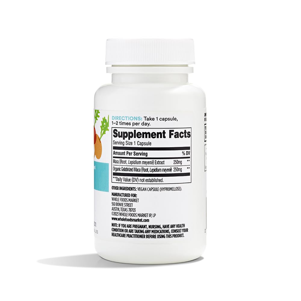 365 by Whole Foods Market, Maca Standardized + Full Spectrum Blend, Libido Support, Vegan Capsules, 60 Count - Medaid International
